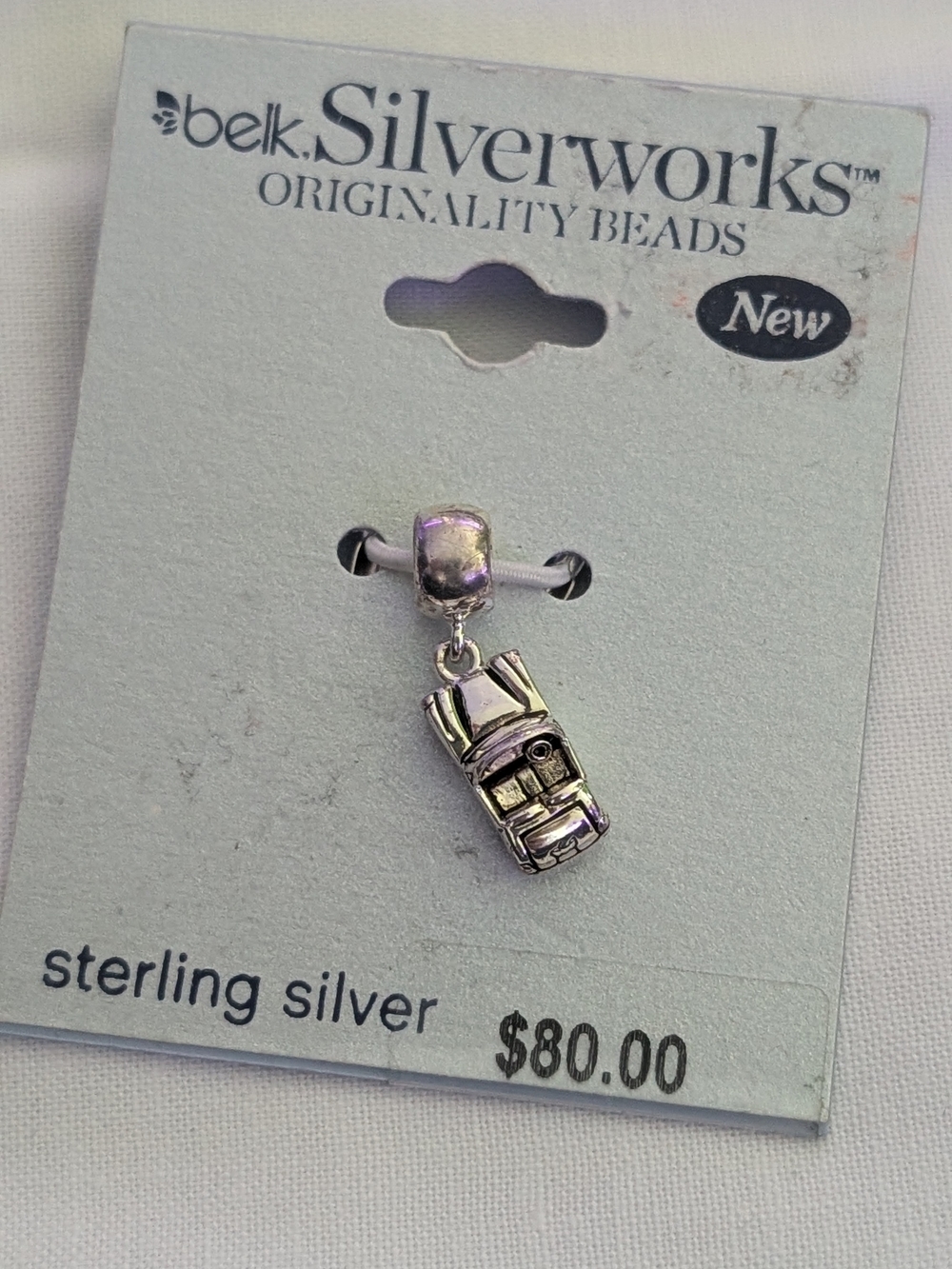 Silverworks Sterling Silver Car Charm Pendant - Silver